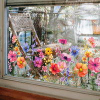 Vibrant Floral Window Stickers™