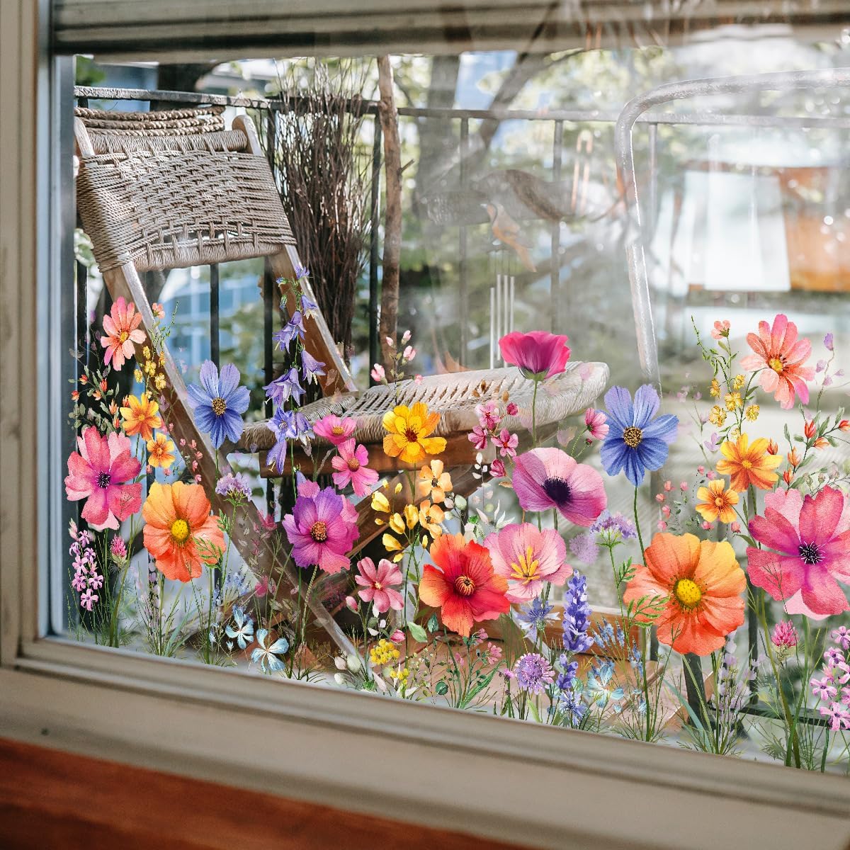 Vibrant Floral Window Stickers™