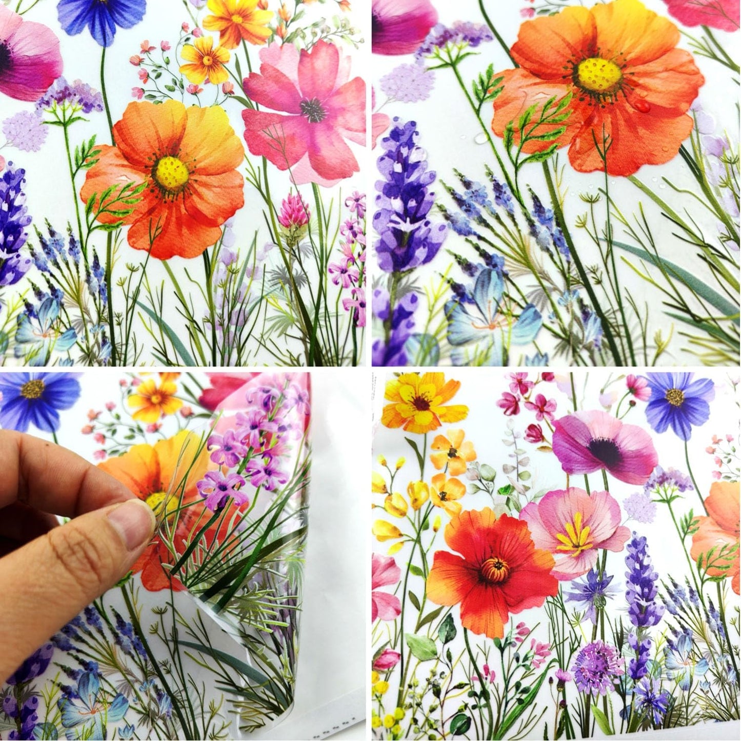 Vibrant Floral Window Stickers™