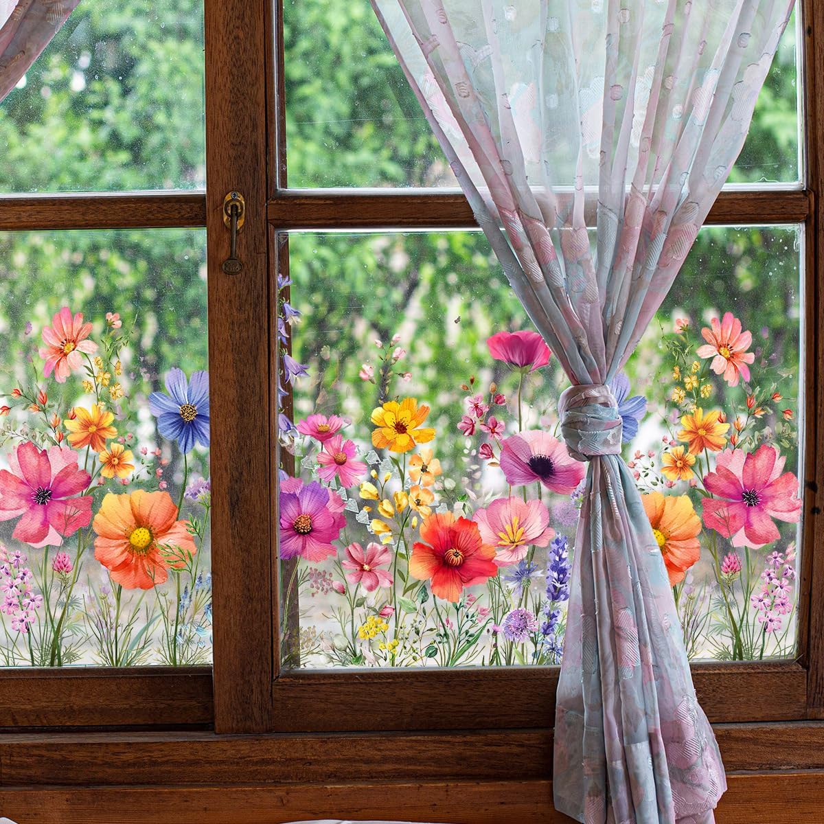 Vibrant Floral Window Stickers™